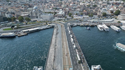 Galata Köprüsü'nde 1. Etap çalışmaları tamamlandı