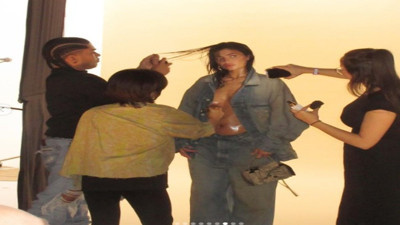 Kylie Jenner 'kirli' çekimlerin kamera arkasını paylaştı