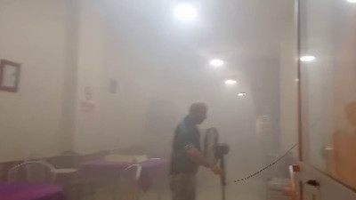 Elazığ’da iş yeri yangınını sporcular müdahale edip söndürdü