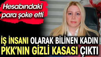 İş insanı olarak bilinen kadın PKK’nın gizli kasası çıktı