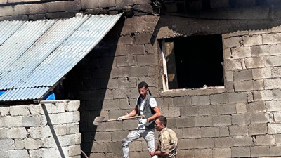 Ağrı’da bir ev kül oldu