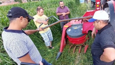 Sorgum sudan otu melezi hasadı yapıldı