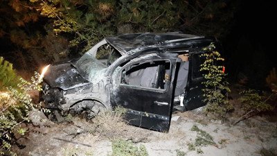 Hayvana çarpmamak için 52 metrelik uçurumdan yuvarlandı