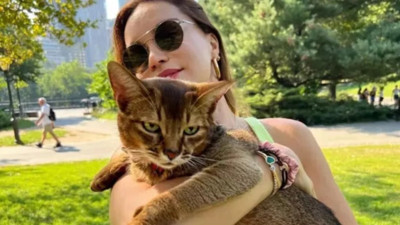 Ebru Şallı’nın kedisi olmak varmış! Amerika'da gezmedik yer bırakmadı