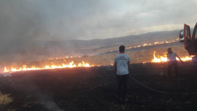 Siirt'te anız yangını