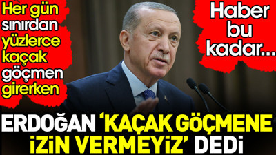 Sınırlardan her gün yüzlerce kaçak göçmen girerken Erdoğan 'kaçak göçmene izin vermeyiz' dedi. Haber bu kadar...