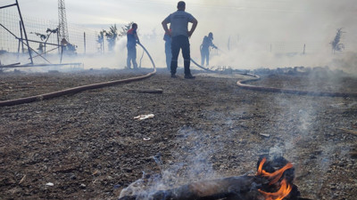 Keşan'da depo yangını