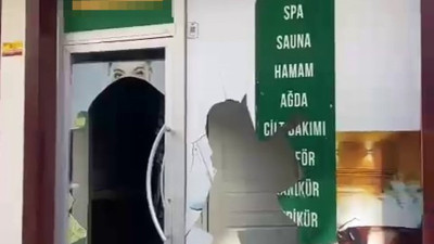 İstanbul’dan gelen baba masaj salonunu savaş alanına çevirdi