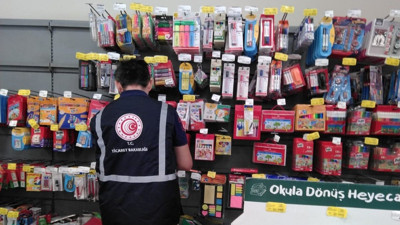 Bolu'da kırtasiyelerde etiket denetimi yapıldı