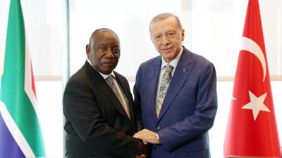 Erdoğan, Güney Afrika Cumhurbaşkanı Ramaphosa ile bir araya geldi