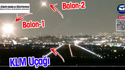 KLM uçağı balonla çarpıştı. Büyük tehlike atlattı