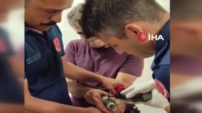 Acile gelen hastaya itfaiye müdahale etti