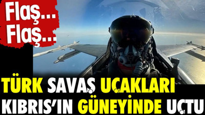 Türk savaş uçakları Kıbrıs'ın güneyinde uçtu (23 Eylül 2023)