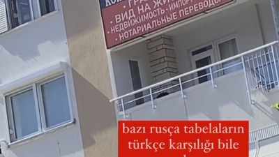 Antalya artık küçük Rusya oldu. Rusça tabelaların Türkçe karşılığı bile yok
