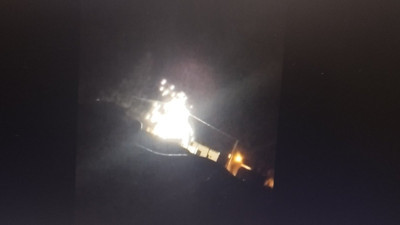 Yanan elektrik trafosu korkulu anlar yaşattı