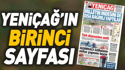 Yeniçağ Gazetesi'nin 1. sayfası (27 Eylül 2023)