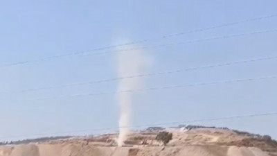 İnşaat alanında hortum çıktı