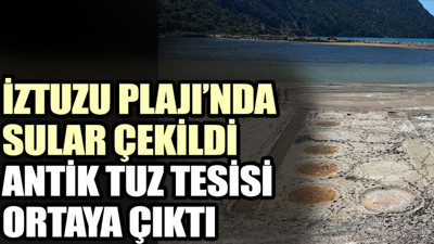 İztuzu Plajı’nda sular çekildi antik tuz tesisi ortaya çıktı