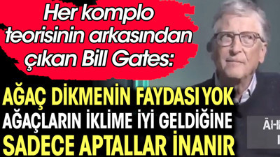 Bill Gates: Ağaç dikmenin faydası yok. Ağaçların iklime iyi geldiğine sadece aptallar inanır