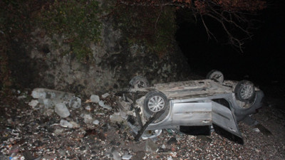 Ordu’da otomobil uçurumdan kumsala düştü: 4 yaralı
