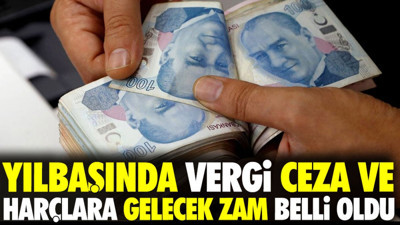 Yılbaşında vergi ceza ve harçlara gelecek zam belli oldu
