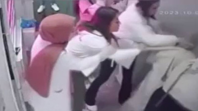 Güzellik merkezinde kadınların saç saça baş başa kavgası