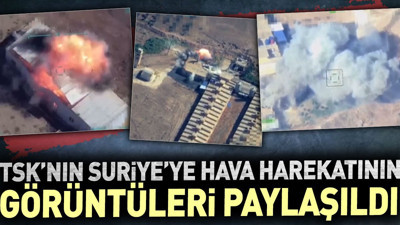 TSK'nın Suriye'ye hava harekatının görüntüleri paylaşıldı