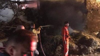 Mahalledeki ikinci yangın: Samanlık ve ambar kullanılmaz hale geldi