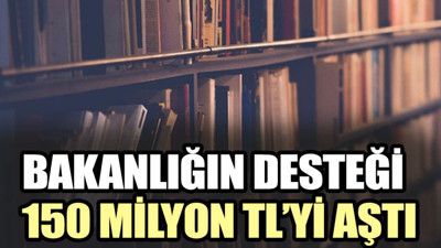 Bakanlığın desteği 150 milyon TL’yi aştı