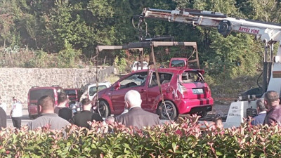 Takla atan araçtan yara almadan kurtuldu (06 Ekim 2023)