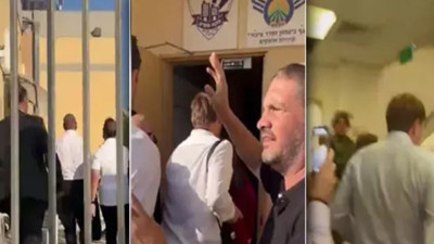 Siren seslerini duyan İngiliz bakan sığınağa koştu. İsrail'de panik anları