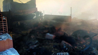 Tadilat yapılan ağılda yangın çıktı: 91 küçükbaştan 44’ü telef oldu