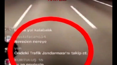 Seyir halindeyken TİkTok'ta canlı yayın açan kamyon şoförünün canlı yayınına jandarma müdahalesi