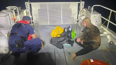 Suriyeli deniz scooterı ile Yunanistan’a geçmeye çalıştı