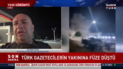 Gazze sınırında gazetecilerin bulunduğu yere füze düştü. İki Türk gazeteci yaralandı. İşte o görüntüler