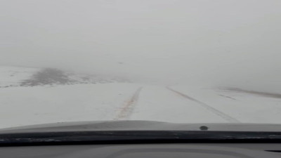 Karlıova’ya Ekim ayında kar yağdı