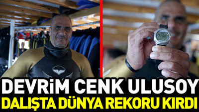 Devrim Cenk Ulusoy dalışta dünya rekoru kırdı