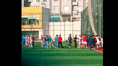 Amatör maçta meydan dayağı