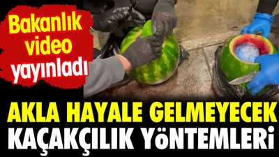 Akla hayale gelmeyecek kaçakçılık yöntemleri. Bakanlık video yayınladı