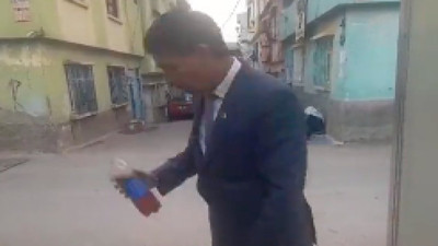 Filistin'e destek olmak için kolayı yere döktü