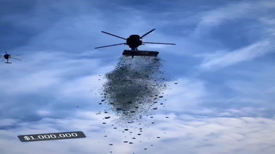 Sosyal medya fenomeni helikopter ile insanların üzerine 1 milyon dolar para attı