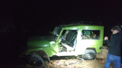 Uçuruma yuvarlanan araç sürücüsü hayatını kaybetti