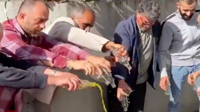 Trabzonlulardan kola ve fantalı İsrail protestosu