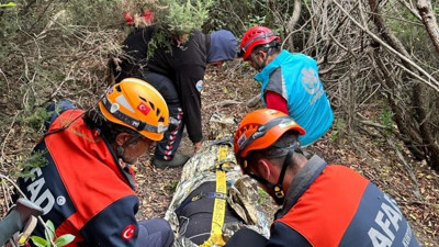 Ormanda mahsur kalan kişi kurtarıldı