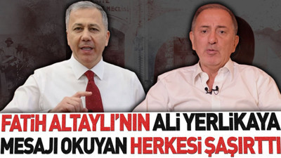 Fatih Altaylı'nın Ali Yerlikaya mesajı okuyan herkesi şaşırttı
