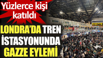 Londra’da tren istasyonunda Gazze’de ateşkes için oturma eylemi