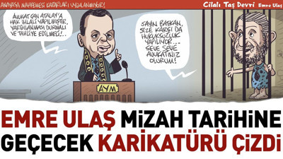 Mizah tarihine geçecek karikatür. Emre Ulaş çizdi 01-11-2023