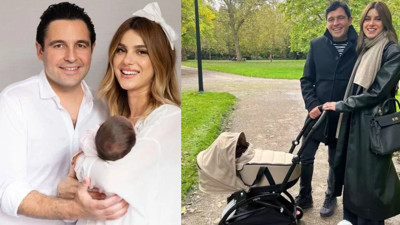 Nazlı ve Hacı Sabancı çifti kızlarıyla yürüyüşe çıktı