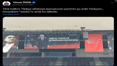 Yılmaz Özdil CHP'de kurultayın yapılacağı salondaki ayrıntıyı yakaladı. “Gerçekten ‘yalnız’ız artık bu ülkede”