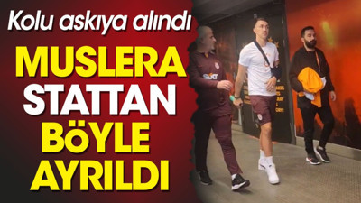 Muslera stattan böyle ayrıldı. Kolu askıya alındı